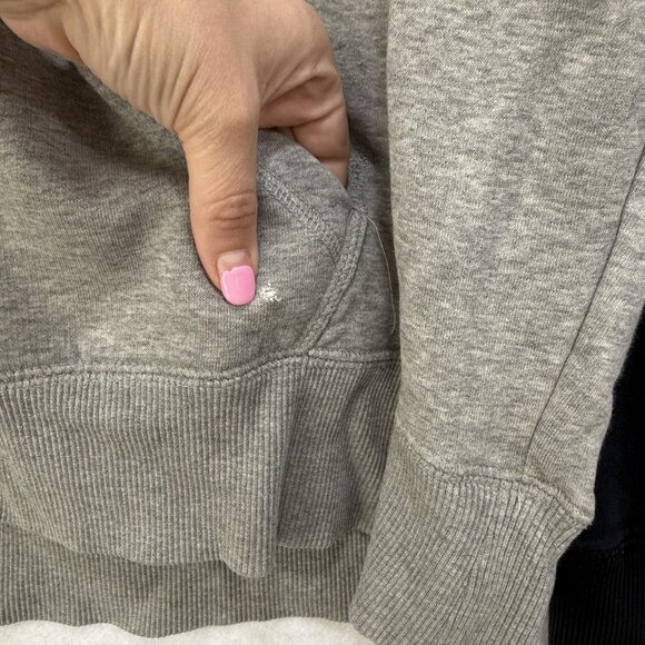 Nike Hoodie Mens 2XL Gray Black Full Zip Athletic Dept Spell Out Sweatshirt - Picture 4 of 15